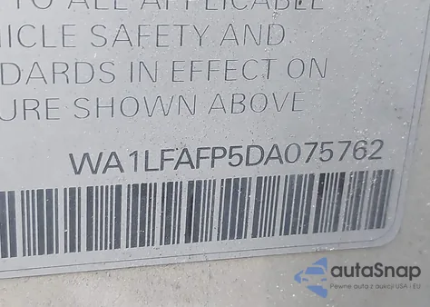 2013 Audi Q5 2.0T Premium из США, поврежденный, VIN WA1LFAFP5DA075762